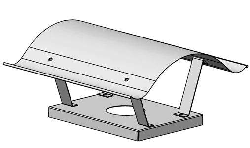 SBS Kaminkopfabdeckung Welle (Napoleonhut)