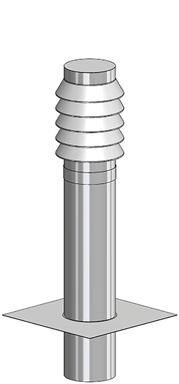 SBS Lüftungsturm mit Dehnungsstutzen