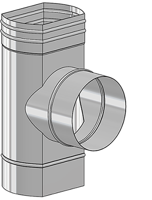 SBS-EFU-Variante einwandiges ovales System Edelstahl