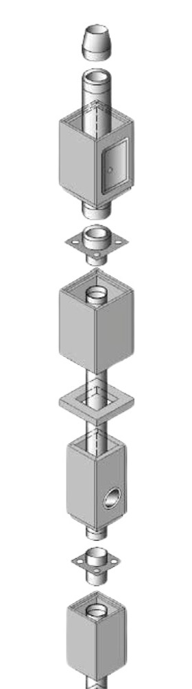 SBS Leichtbauschornstein Aufbauvariante