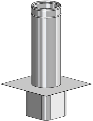 SBS einwandige Schornsteinverlängerung Einschub mit großen Radien (z.B. Plewa)