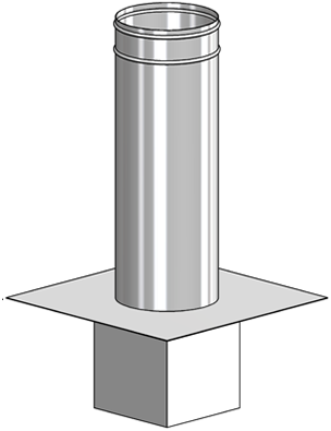 SBS einwandige Schornsteinverlängerung mit Einschub eckig