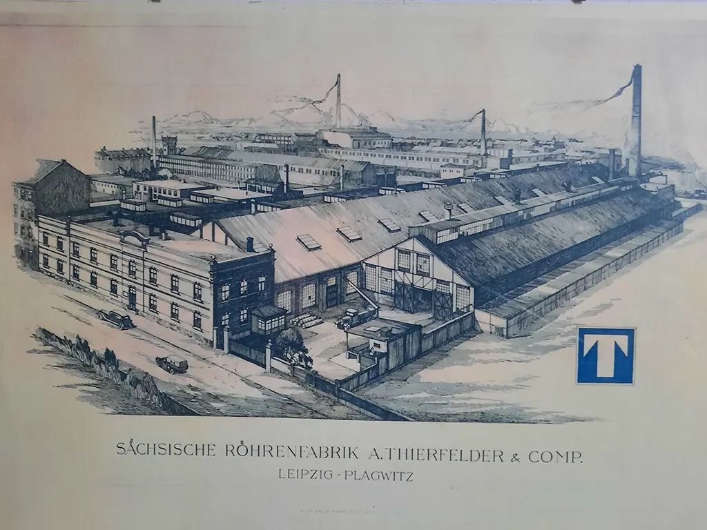 Stahl- und Blechbau Schubert Leipzig historische Werkansicht Sächsische Röhrenfabrik A.Thierfelder und Comp.